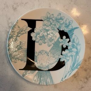 Grace small glass plate with initial “D.” From Anthropologie. Perfect condition